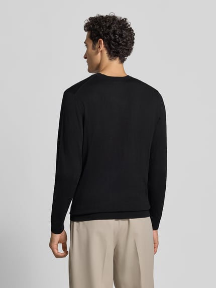 MCNEAL Strickpullover mit geripptem Rundhalsausschnitt Black 5