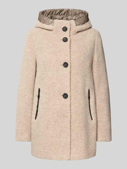 Gil Bret Teddyjacke aus Woll-Mix mit Reißverschlusstaschen Sand 2