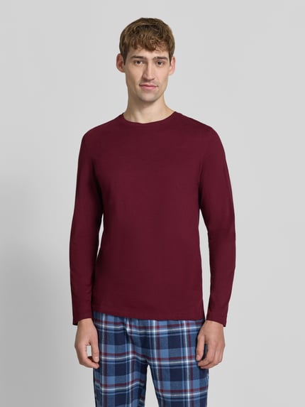Christian Berg Men Slim fit shirt met lange mouwen van puur katoen Prune - 4