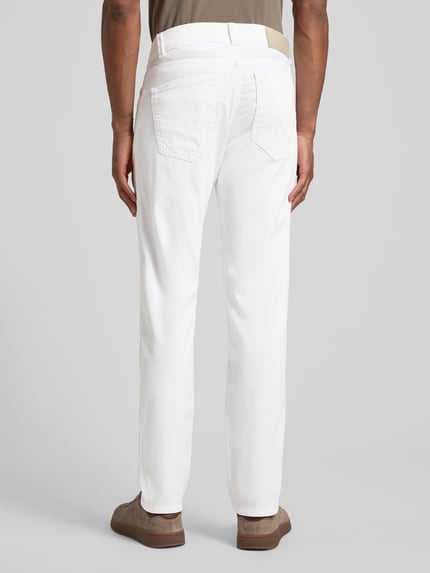 Pierre Cardin Spodnie w kroju tapered fit z kieszeniami w szwach model 'Lyon' Biały 5