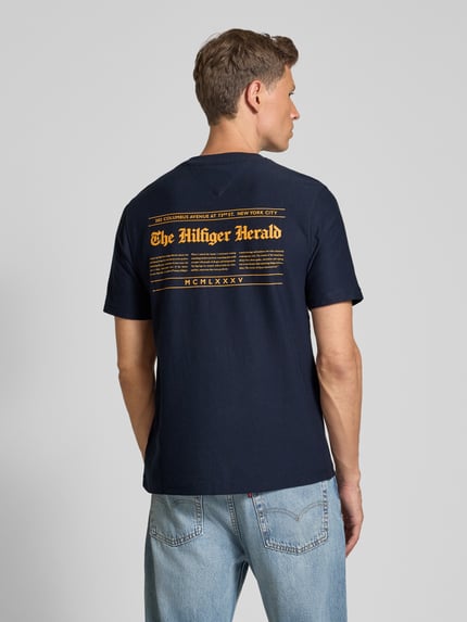 Tommy Hilfiger Regular Fit T-Shirt aus reiner Baumwolle Marine 5