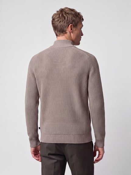 s.Oliver RED LABEL Strickjacke mit Reißverschluss Mittelbraun 5