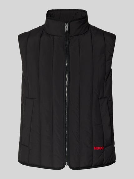 HUGO Regular fit bodywarmer van waterafstotend materiaal model 'BRENO2611' Zwart - 2