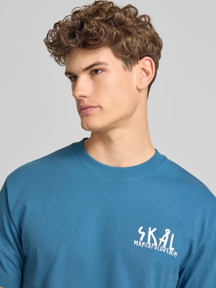 Marc O'Polo DENIM Relaxed Fit T-Shirt aus reiner Baumwolle Bleu 3