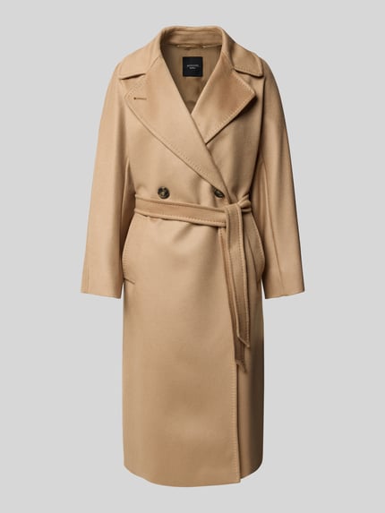 Weekend Max Mara Płaszcz wełniany o kroju regular fit z czystej żywej wełny model ‘RESINA’ Camel 2