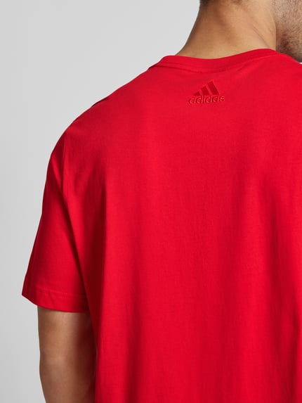 adidas Sportswear T-Shirt mit Label-Print und Rundhalsausschnitt Rot 3