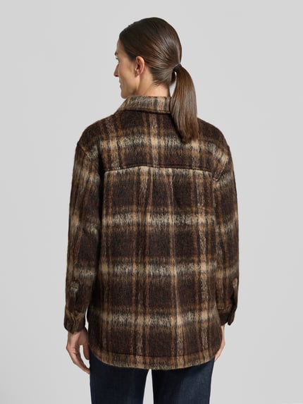 OPUS Regular Fit Kurzmantel aus Wolle Taupe 5