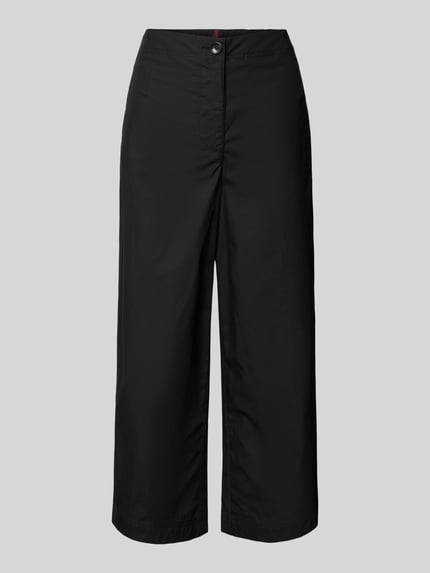Stefanel Relaxed Fit Culotte aus reiner Baumwolle Black 2