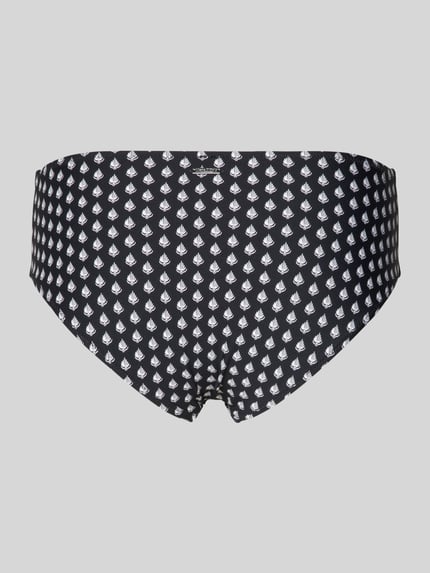 Marc O'Polo Figi bikini z aplikacją z metką model 'PALM BOARDER GEO' Czarny 3
