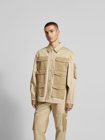 Kenzo Overhemdjack met klepzakken Beige - 4