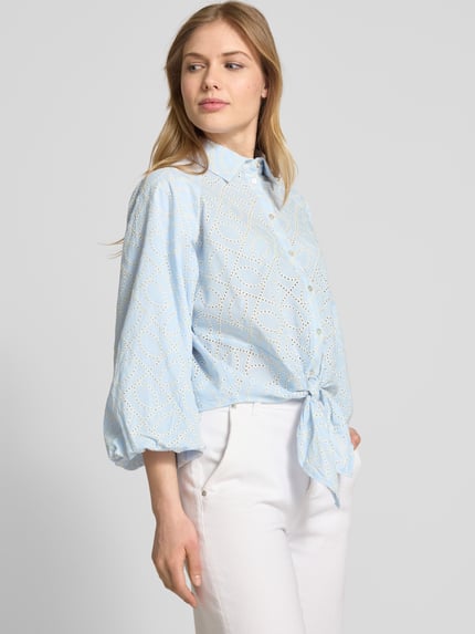 Christian Berg Woman Relaxed fit blouse met 3/4-mouwen Bleu - 3