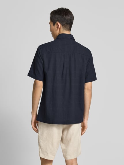 Les Deux Regular Fit Freizeithemd mit 1/2-Arm Modell 'Charlie' Dunkelblau 5