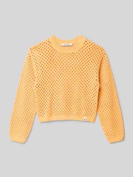 Garcia Strickpullover mit gerippten Abschlüssen Orange 1