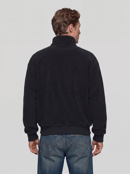 BOSS Green regular fit teddyjack met tweewegsritssluiting Zwart - 5