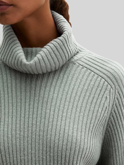 Marc O'Polo Turtleneck mit Label-Detail Aqua 3