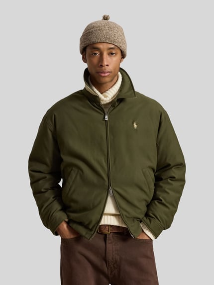 Polo Ralph Lauren bomberka o kroju regular fit z wykładanym kołnierzem Oliwkowy 4