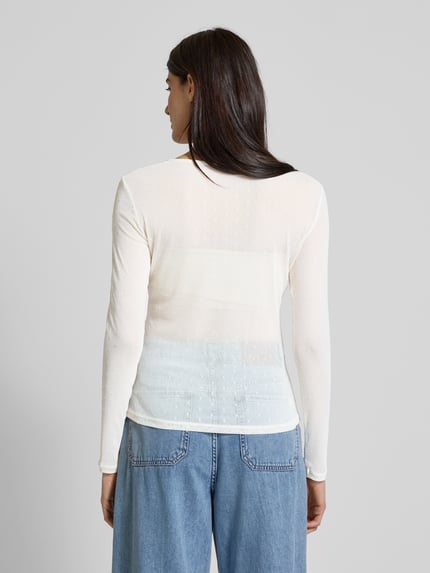VILA Longsleeve im semitransparenten Design Modell 'MESSANA' Offwhite 5