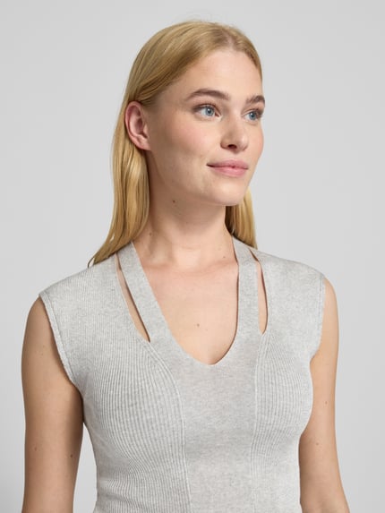 MAX&Co. Regular Fit Pullunder aus Viskose-Mix Modell 'OTELLO' Hellgrau 3