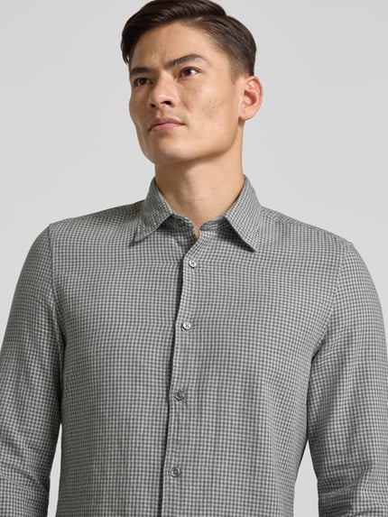 Marc O'Polo Regular Fit Freizeithemd aus hochwertiger Baumwolle Eisblau 3