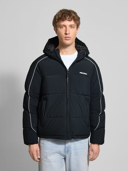 REVIEW Gewatteerd jack met capuchon Zwart - 4