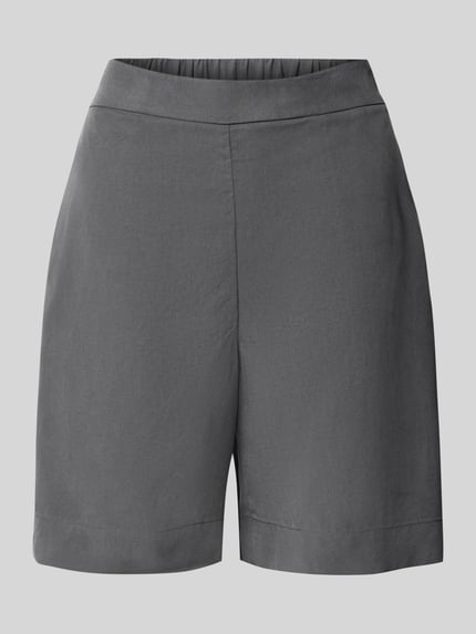 Produktfoto, Straight Fit Shorts und Leinen-Anteil von Marc O'Polo, efekt: jednolity kolor, krój straight fit, bez zapięcia, elastyczny ściągacz, wpuszczane kieszenie boczne