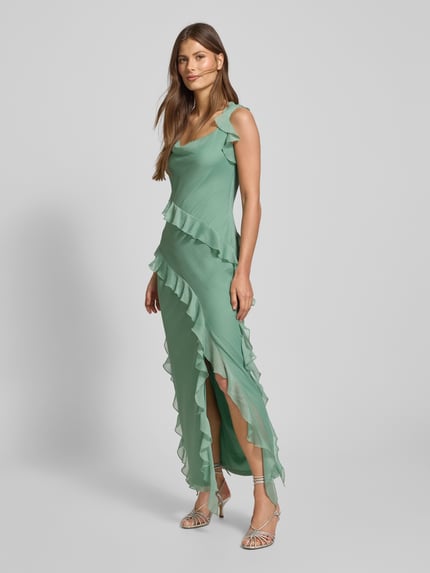 Jake*s Cocktail Cocktailkleid mit Volants Gruen 1