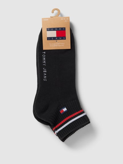 Tommy Hilfiger Sneaker-Socken mit Label-Print im 2er-Pack Black 3