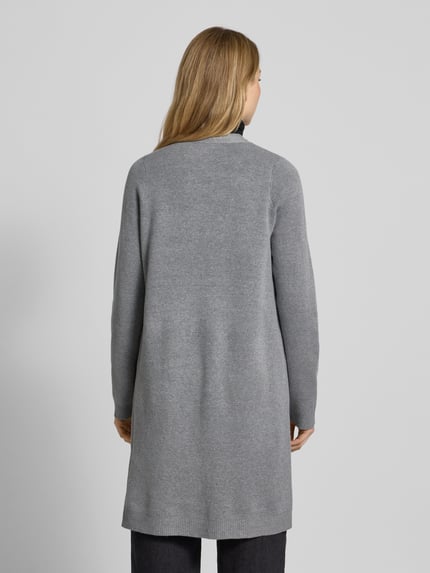 VERO MODA Lange cardigan van viscosemix, model 'SABA' Middengrijs gemêleerd - 5