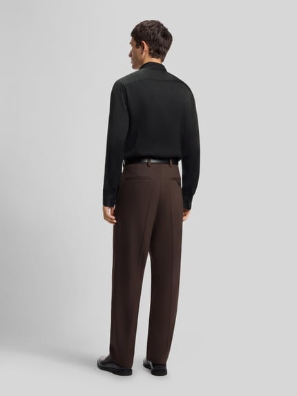 HUGO Koszula o kroju slim fit biznesowa z wiskozy z żakardową strukturą model 'KENNO' Czarny 5