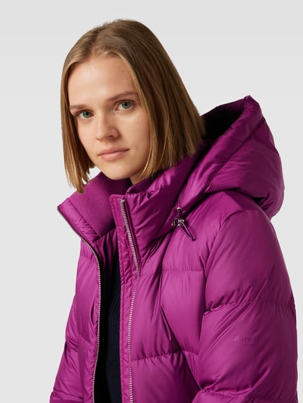 Marc O'Polo Lange donsjas met capuchon en tunnelkoord Fuchsia - 3