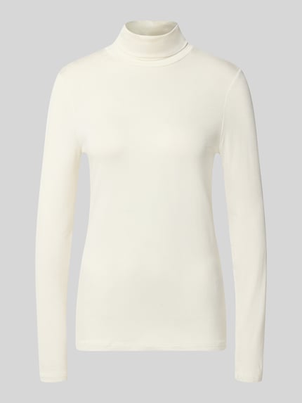 Produktfoto, Longsleeve mit Rollkragen van Christian Berg Woman in crème, recht model, Viscosemix, ruglengte bij maat S 60 cm