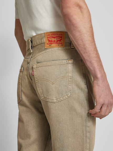 Levi's® Loose fit jeans in used look model '565' Middenbruin - 3