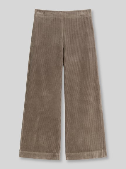 Marc O'Polo Wide Leg Cordhose aus reiner Baumwolle Taupe 2