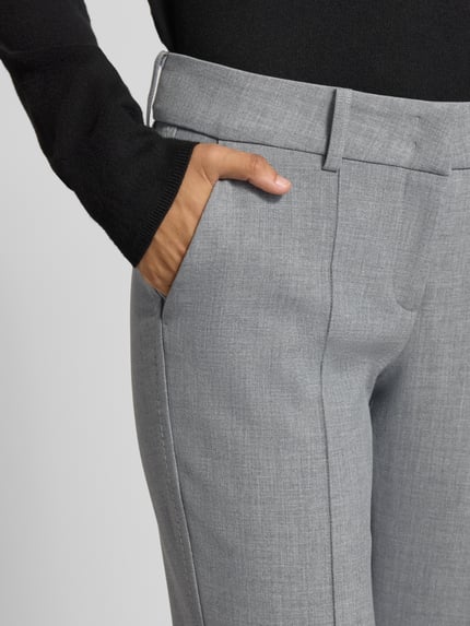 CAMBIO Stoffhose in verkürzter Passform Modell 'FARAH' Mittelgrau Melange 3