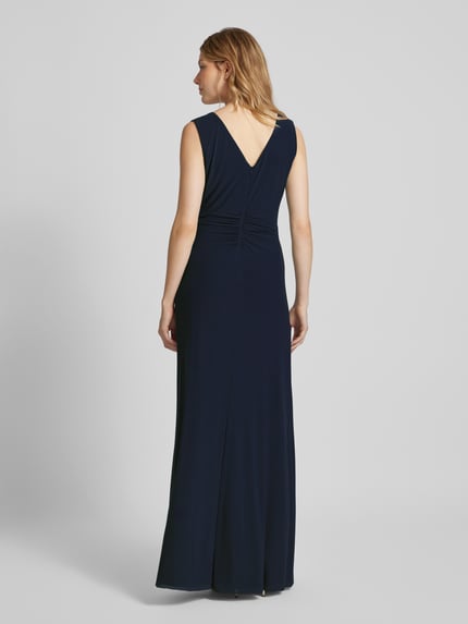 Vera Mont Avondjurk in wikkellook Marineblauw - 5