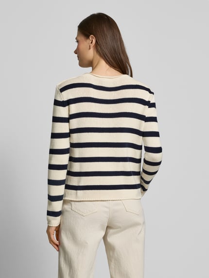 Weekend Max Mara Gebreide pullover met knoopsluiting, model 'VIBO' Offwhite - 5