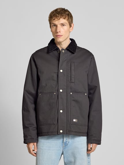 Tommy Jeans Regular Fit Blouson aus reiner Baumwolle Black 4