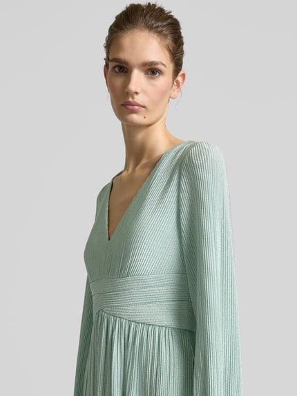 Adrianna Papell Abendkleid mit V-Ausschnitt Mint 3
