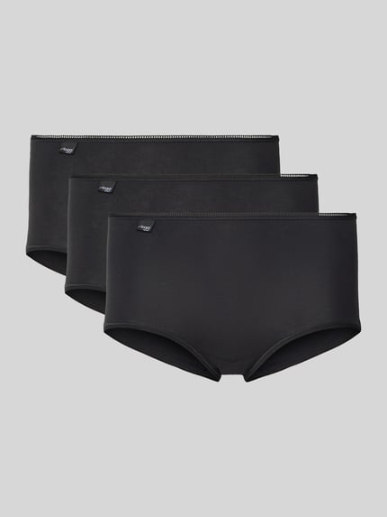 Sloggi Slim Fit Panties mit Logo-Patch im 3er-Pack Black 1