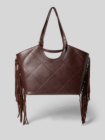 Valentino Bags Shopper mit Fransen Modell 'ASTRID' Dunkelbraun 3