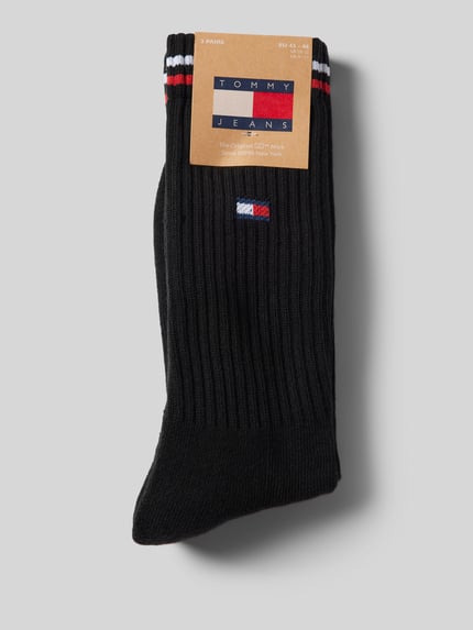 Tommy Hilfiger Socken mit Kontraststreifen im 2er-Pack Black 3