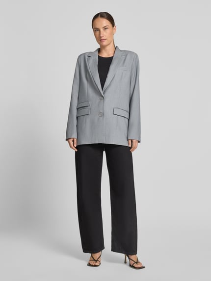 My Essential Wardrobe Blazer met klepzakken model 'Hanna' Lichtgrijs gemêleerd - 1