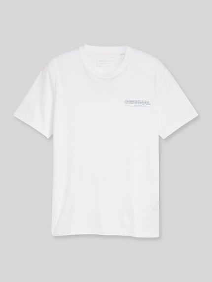 t-shirt o kroju regular fit z czystej bawełny Shop The Look MANNEQUINE