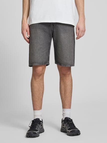 JACK & JONES Szorty jeansowe o kroju baggy z wpuszczanymi kieszeniami model 'ALEX' Średnioszary 4