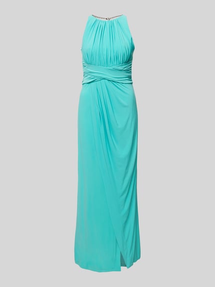 Paradi Abendkleid mit gelegten Falten Smaragd 2