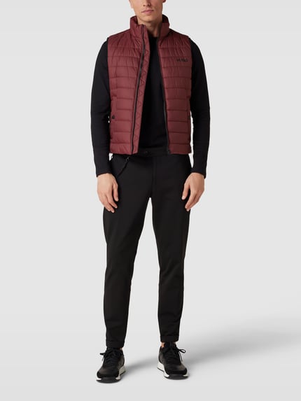 HUGO Weste mit Stehkragen Modell 'BENTIN' Bordeaux 1