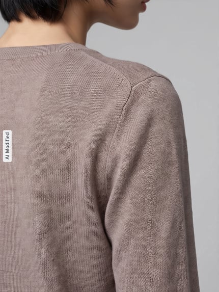 s.Oliver RED LABEL Slim Fit Pullover aus Viskose-Mix Taupe Melange 3