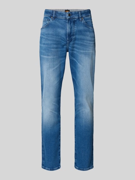 BOSS Orange Straight Fit Jeans aus Baumwoll-Mix Modell 'BO RIVER' Hellblau 2