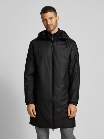 Rains Regular Fit Parka in Überlänge Modell 'LOHJA' Black 4