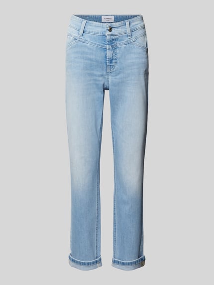 CAMBIO Slim fit jeans in verkorte pasvorm, model 'PARLA SEAM' Lichtblauw - 2